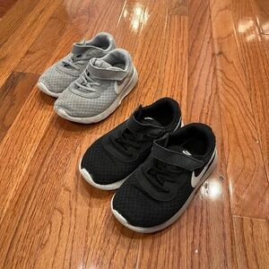 Nike Velcro Toddler Size 10 US Shoes - Two Pairs